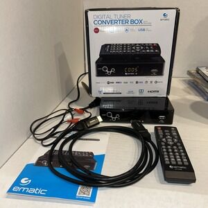Ematic AT103B Digital Converter Box with LED Display and Recording‎ Capabilities